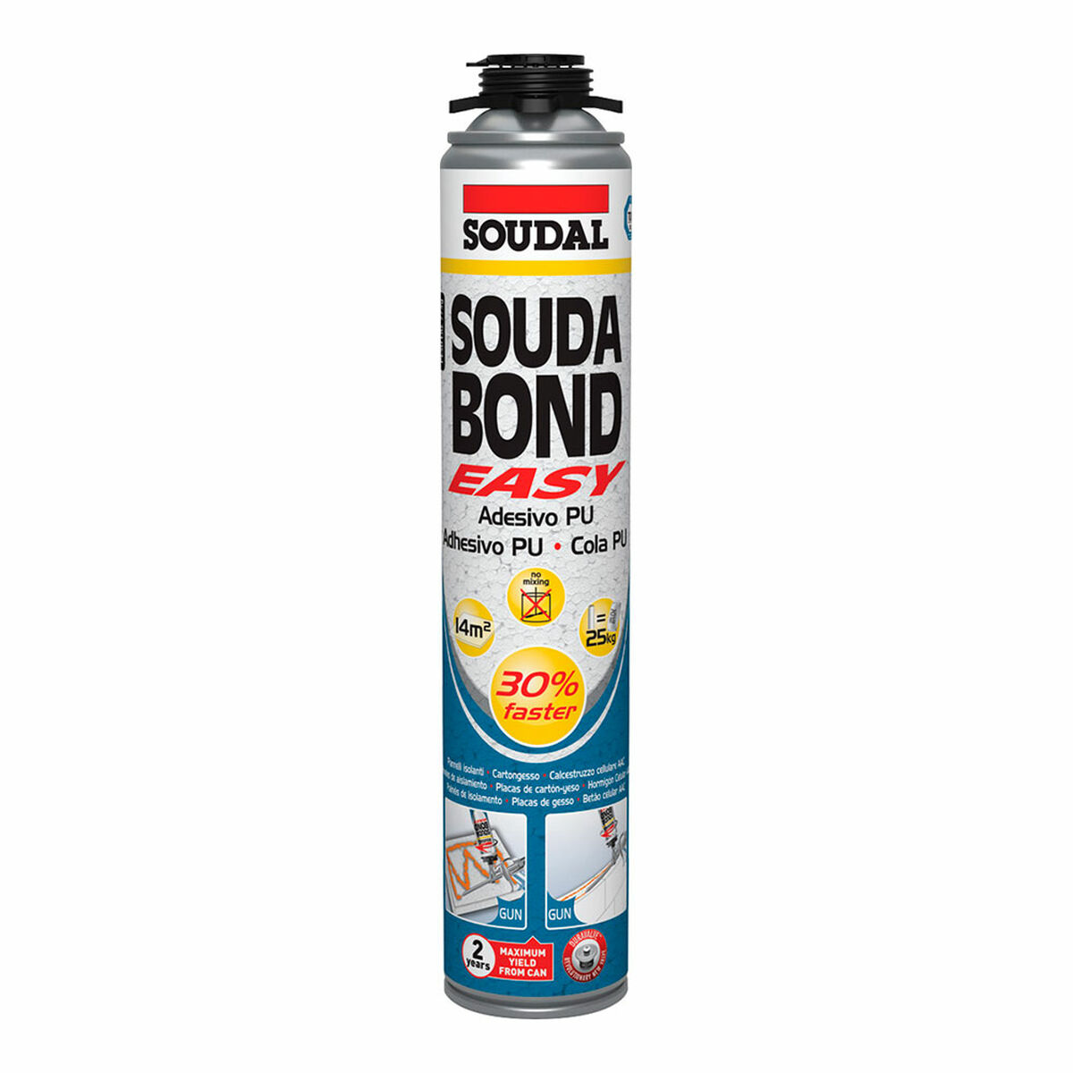 Skum Soudal SoudaBond Easy Polyuretan Pistol 750 ml - 2