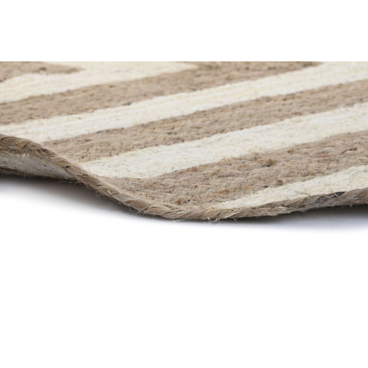Matta DKD Home Decor Scandi Vit Ljusbrun Jute (150 x 150 x 1 cm) - 8