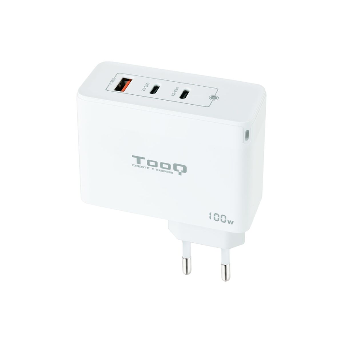 Väggladdare TooQ TQWC-GANQC2PD100W Vit 100 W