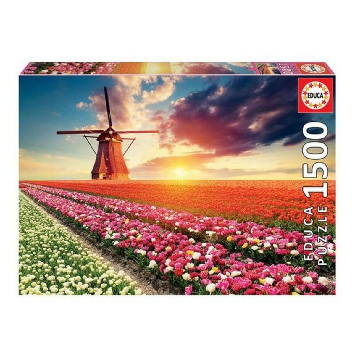 Pussel Educa Fields of Tulips 18465 1500 Delar - 3