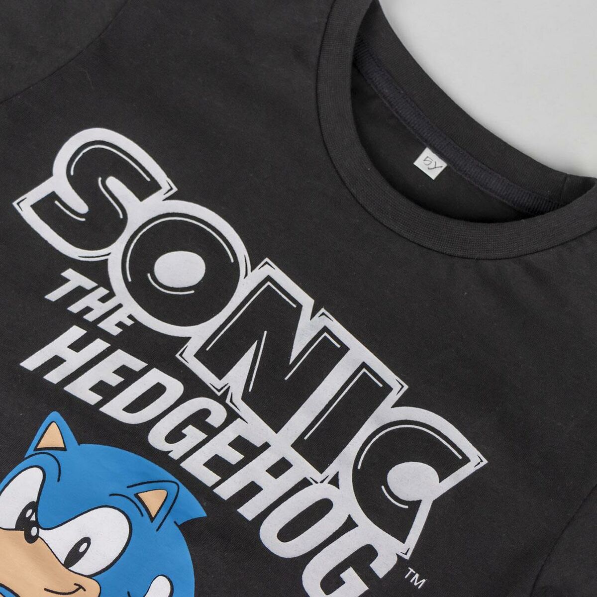 Barn T-shirt med kortärm Sonic Svart - 5