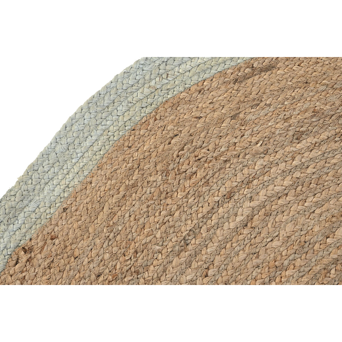 Matta DKD Home Decor Scandi Grön Ljusbrun Jute (150 x 150 x 1 cm) - 6