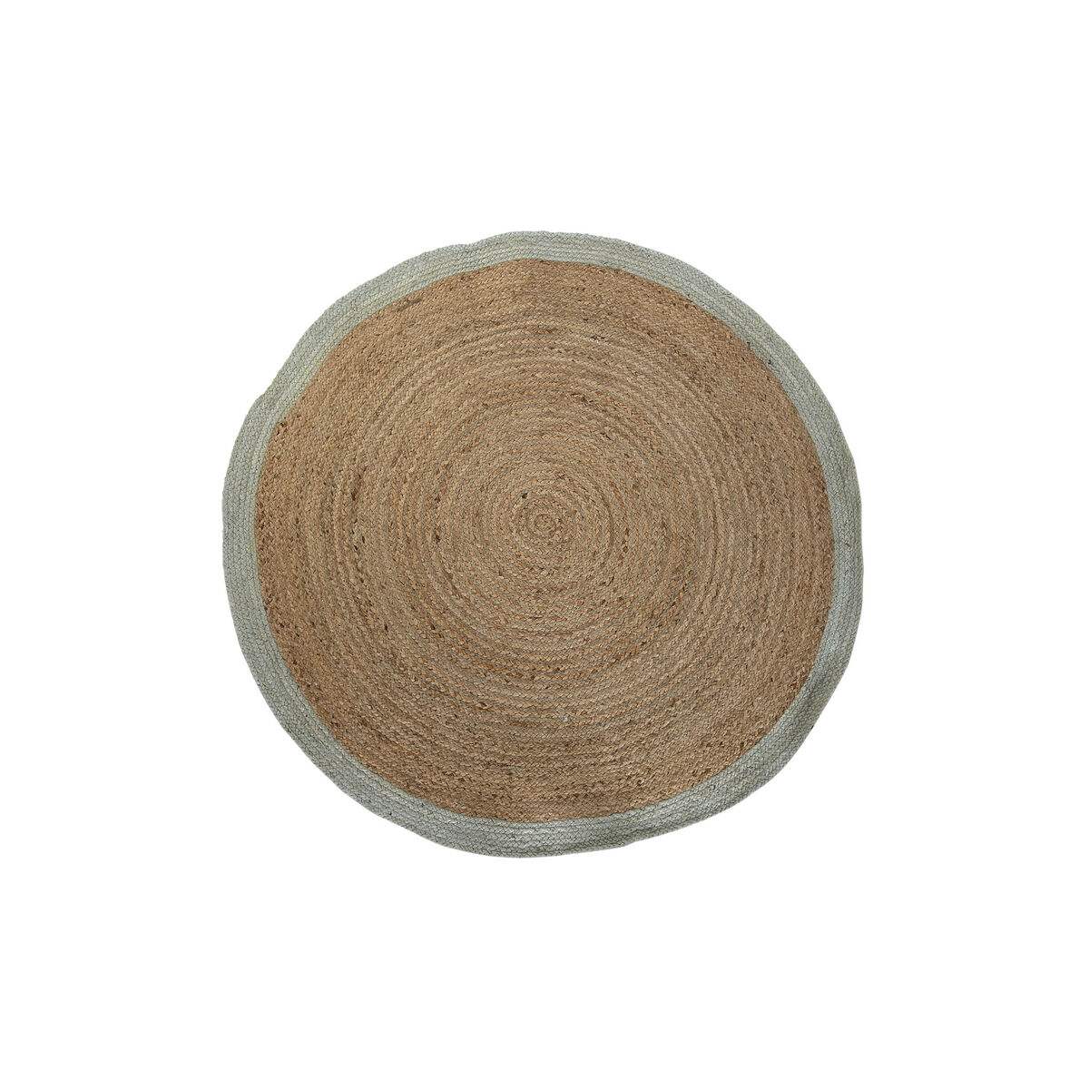 Matta DKD Home Decor Scandi Grön Ljusbrun Jute (150 x 150 x 1 cm) - 5