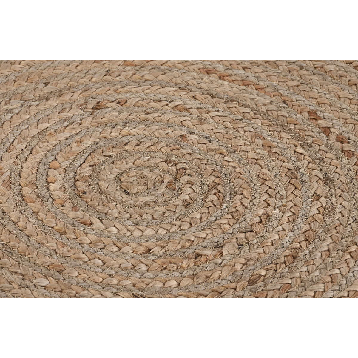 Matta DKD Home Decor Scandi Grön Ljusbrun Jute (150 x 150 x 1 cm) - 7
