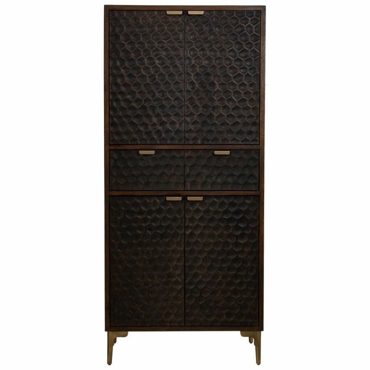 Skåp Alexandra House Living Brun Trä Järn 40 x 180 x 80 cm - 4