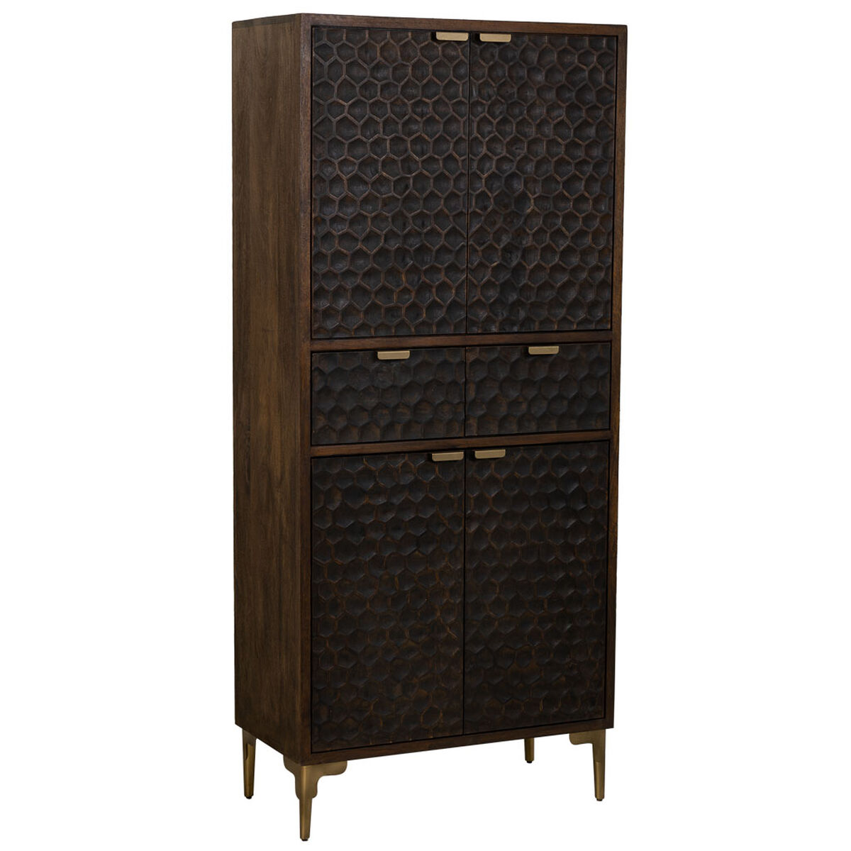 Skåp Alexandra House Living Brun Trä Järn 40 x 180 x 80 cm - 2