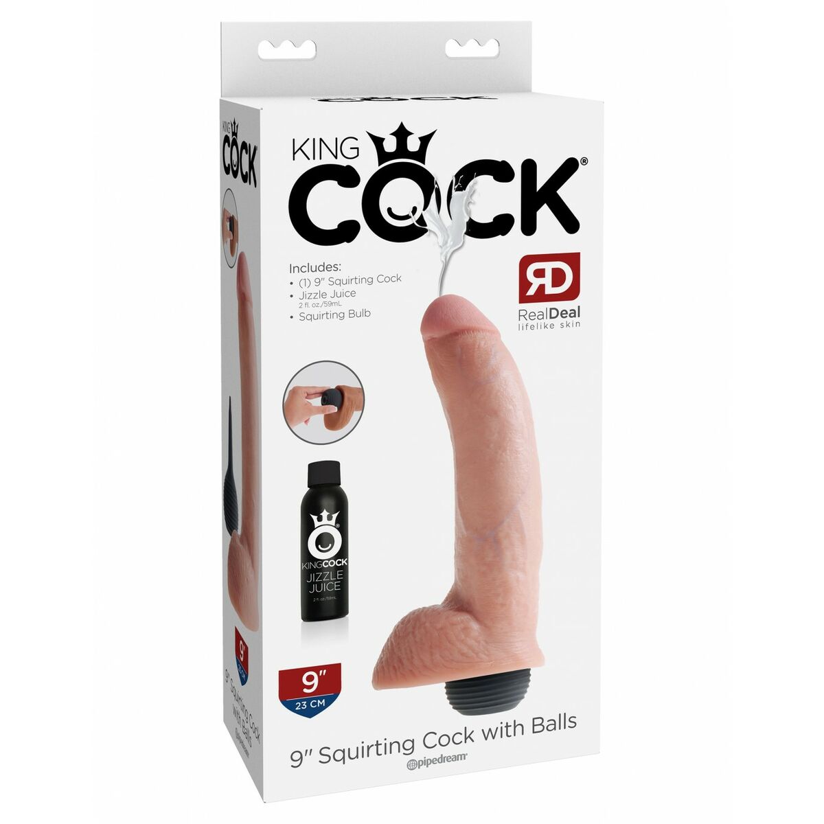Realistisk dildo Pipedream - King Cock Naturell - 2