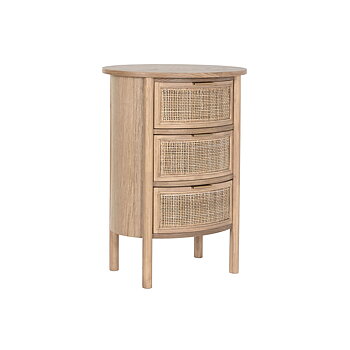 Nattduksbord Home ESPRIT Naturell Gummi 48 x 35 x 66 cm
