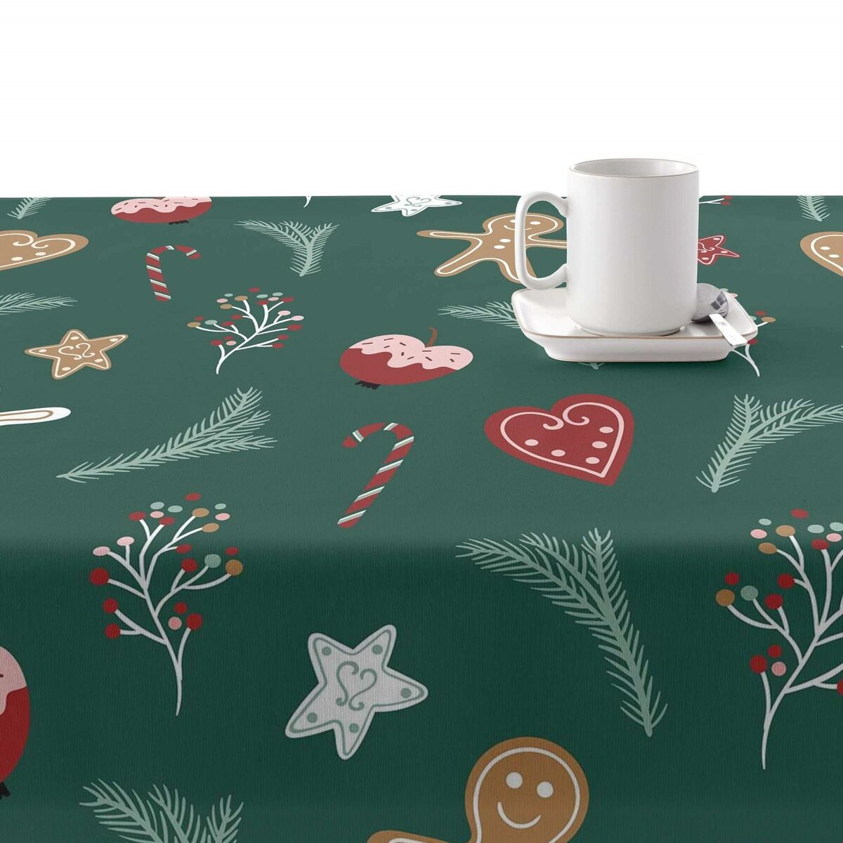 Fläckresistent bordsduk i harts Belum Merry Christmas Multicolour 150 x 150 cm - 2
