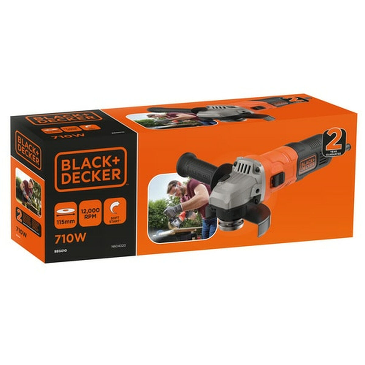 Vinkelslip Black & Decker BEG010 710 W 115 mm Mini - 11