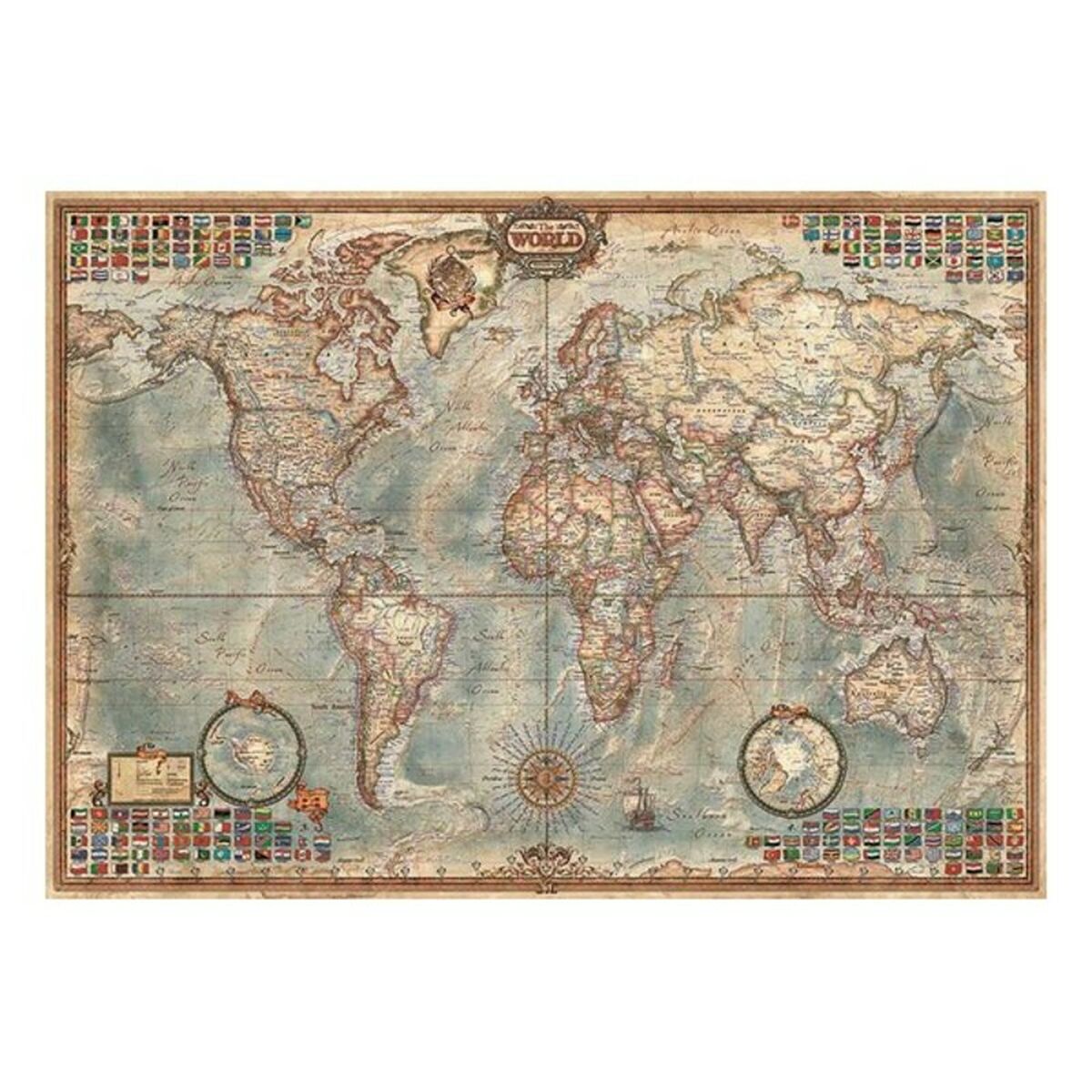 Pussel Educa The World, Political map 16005 1500 Delar - 4