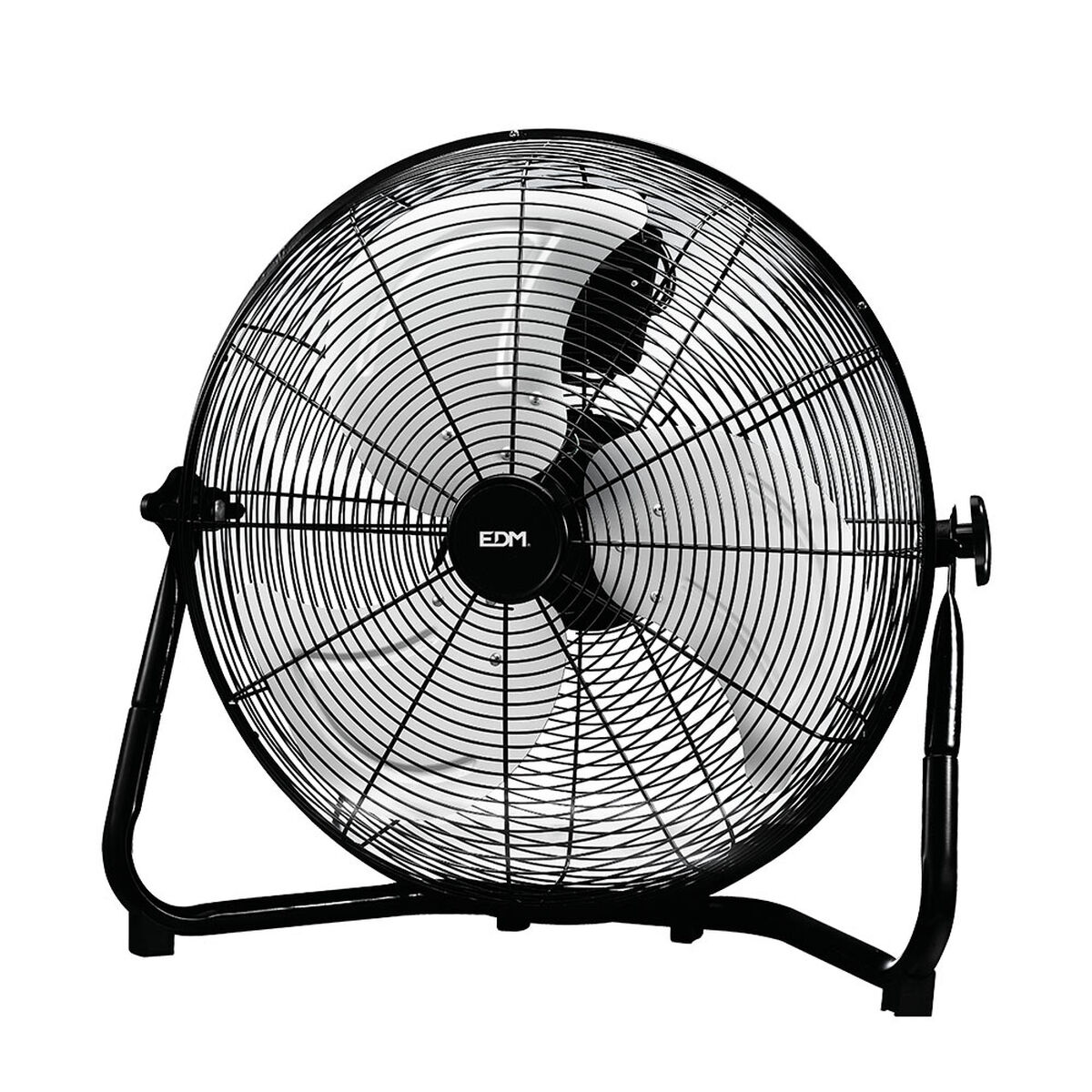 Golvfläkt EDM industriell Ø 50 x 58 cm Svart 130 W
