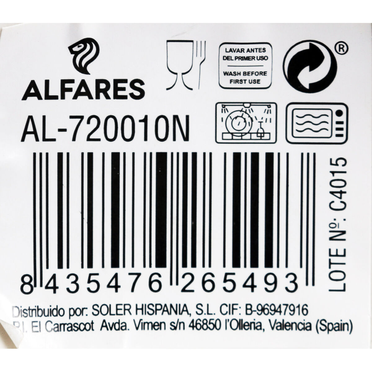 Snacksskål Alfares Nomi Svart ø 15,5 x 7,7 cm 15 x 7,3 cm (18 antal) - 5