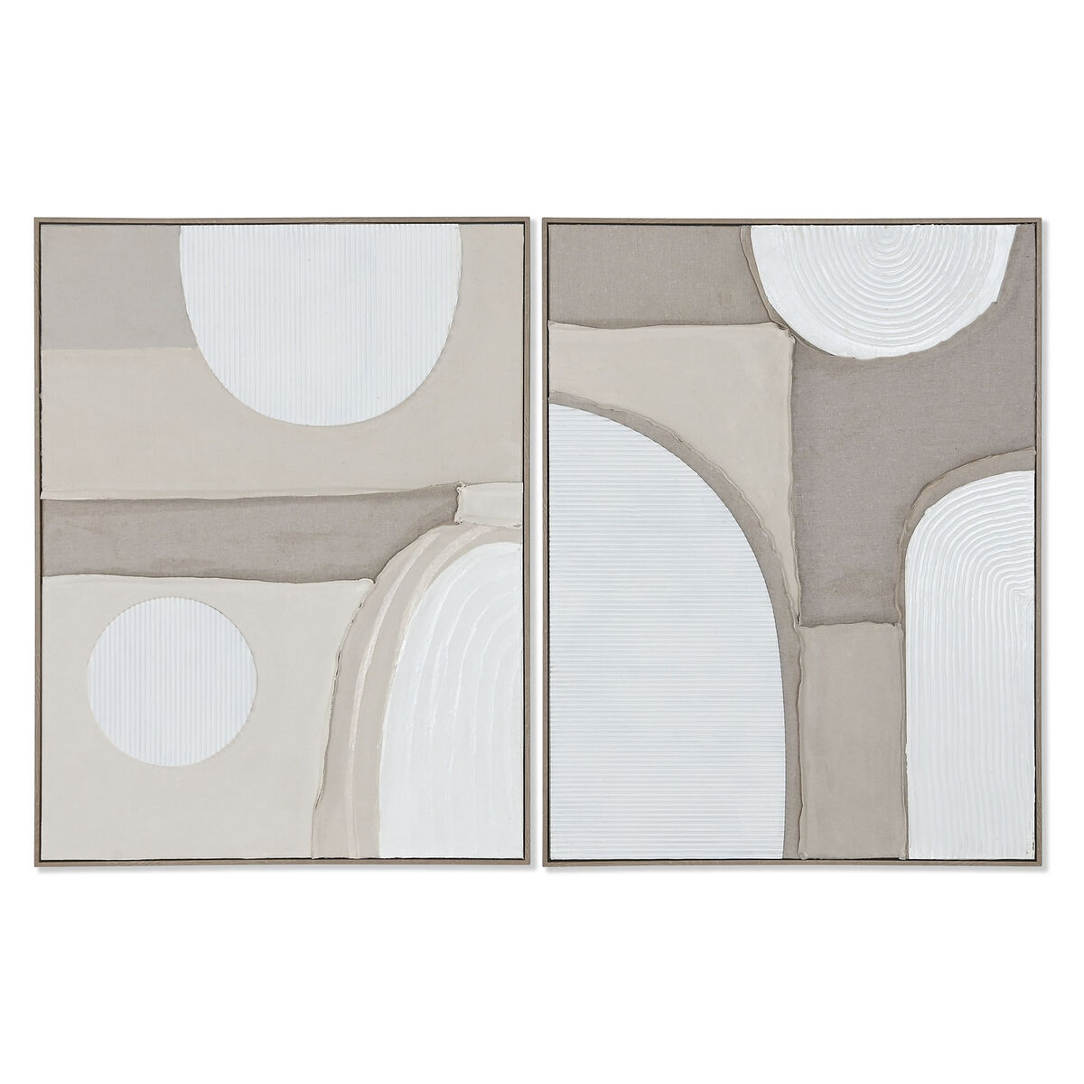 Tavla Home ESPRIT Jute polystyren 62 x 3,8 x 82 cm (2 antal)