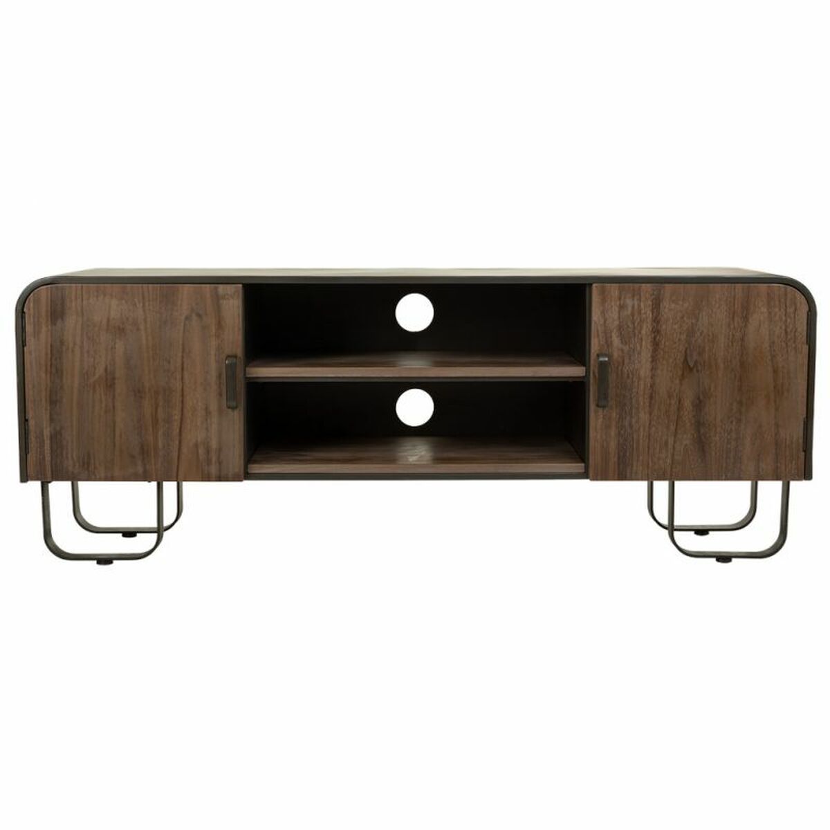 Flerfunktionslådor Alexandra House Living Brun Trä Järn Platta Granträ 42 x 58 x 150 cm - 2