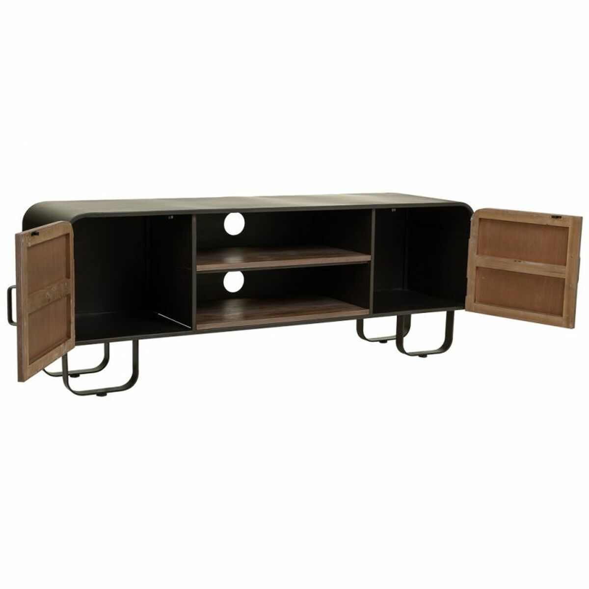 Flerfunktionslådor Alexandra House Living Brun Trä Järn Platta Granträ 42 x 58 x 150 cm - 5