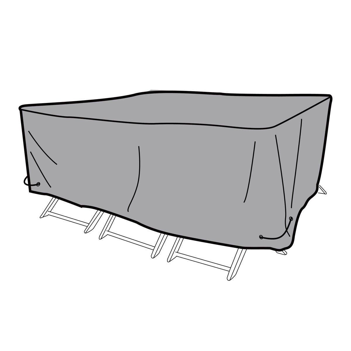 Skyddsväska DKD Home Decor Bord Svart Aluminium Mörkgrå (240 x 130 x 60 cm)