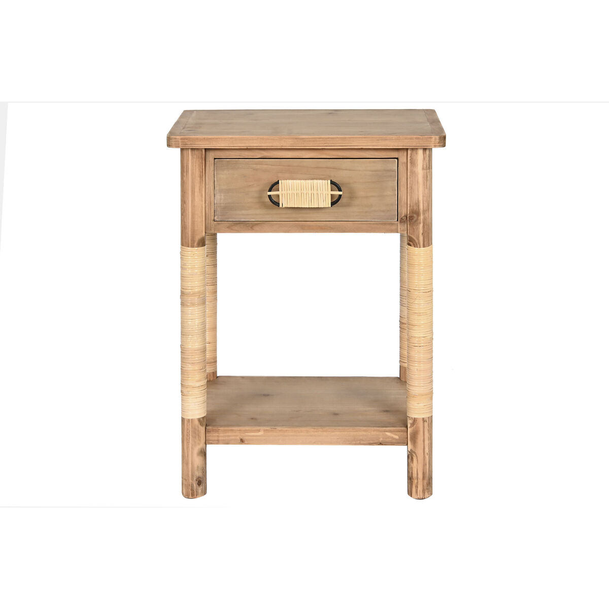 Nattduksbord Home ESPRIT Naturell Ljusbrun Snöre Gran 44 x 33 x 61,5 cm - 4