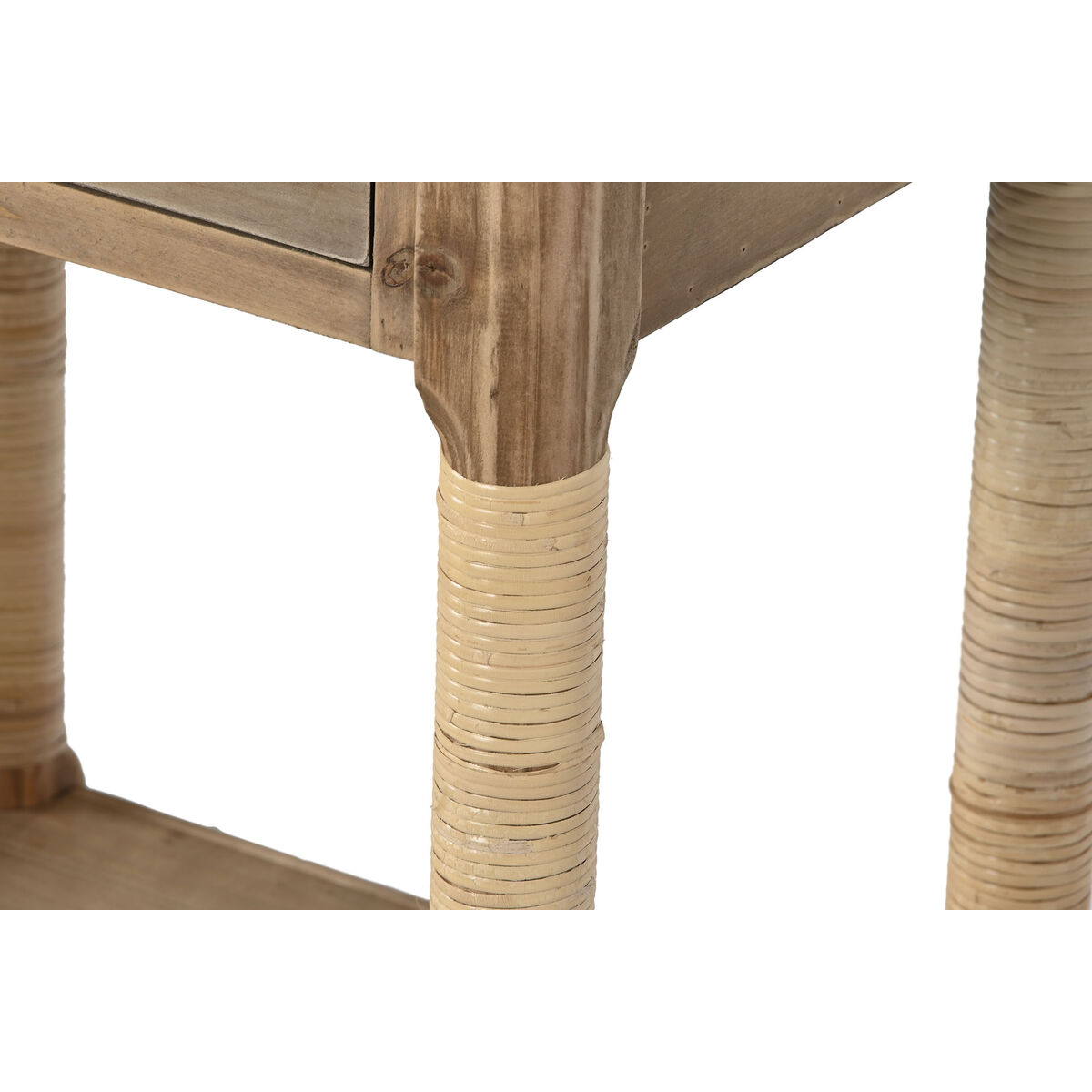Nattduksbord Home ESPRIT Naturell Ljusbrun Snöre Gran 44 x 33 x 61,5 cm - 6