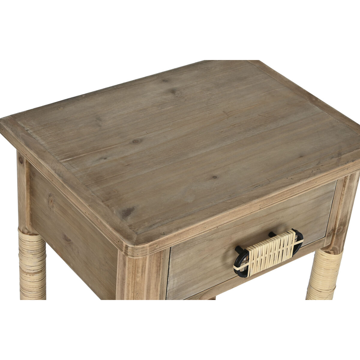 Nattduksbord Home ESPRIT Naturell Ljusbrun Snöre Gran 44 x 33 x 61,5 cm - 8