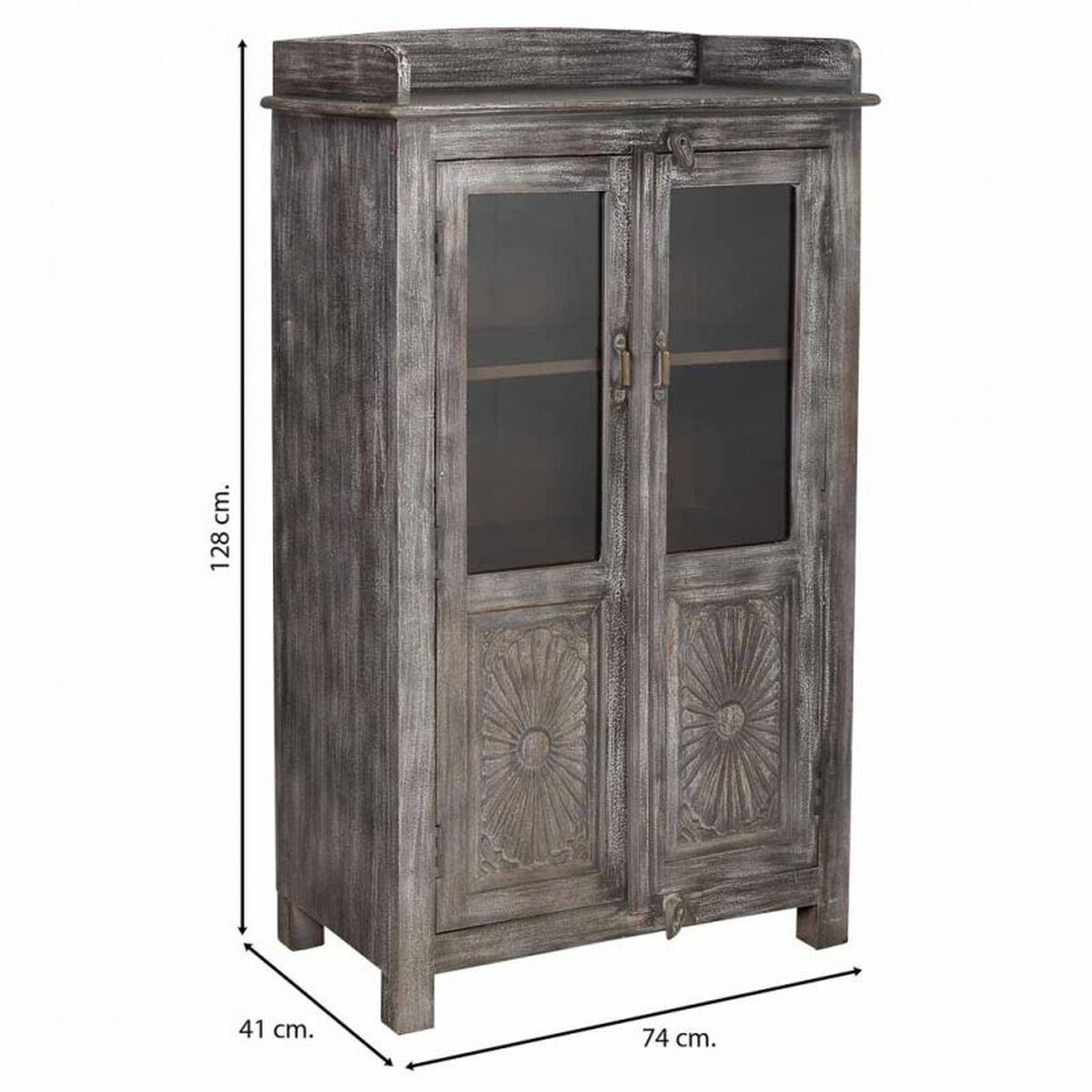 Visningsställ Alexandra House Living Svart Mangoträ 41 x 128 x 74 cm - 5