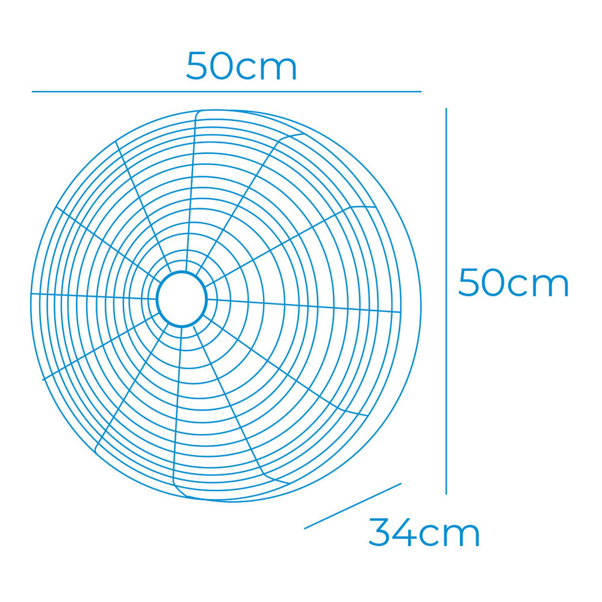 Väggfläkt EDM 33521 Svart 100 W Ø 45 cm - 2