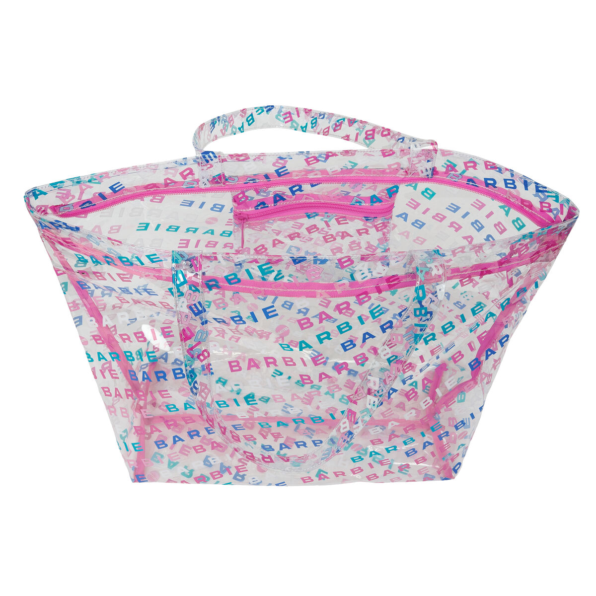 Damväska Barbie Logomania Transparent Ljusrosa 54 x 35 x 17 cm - 2