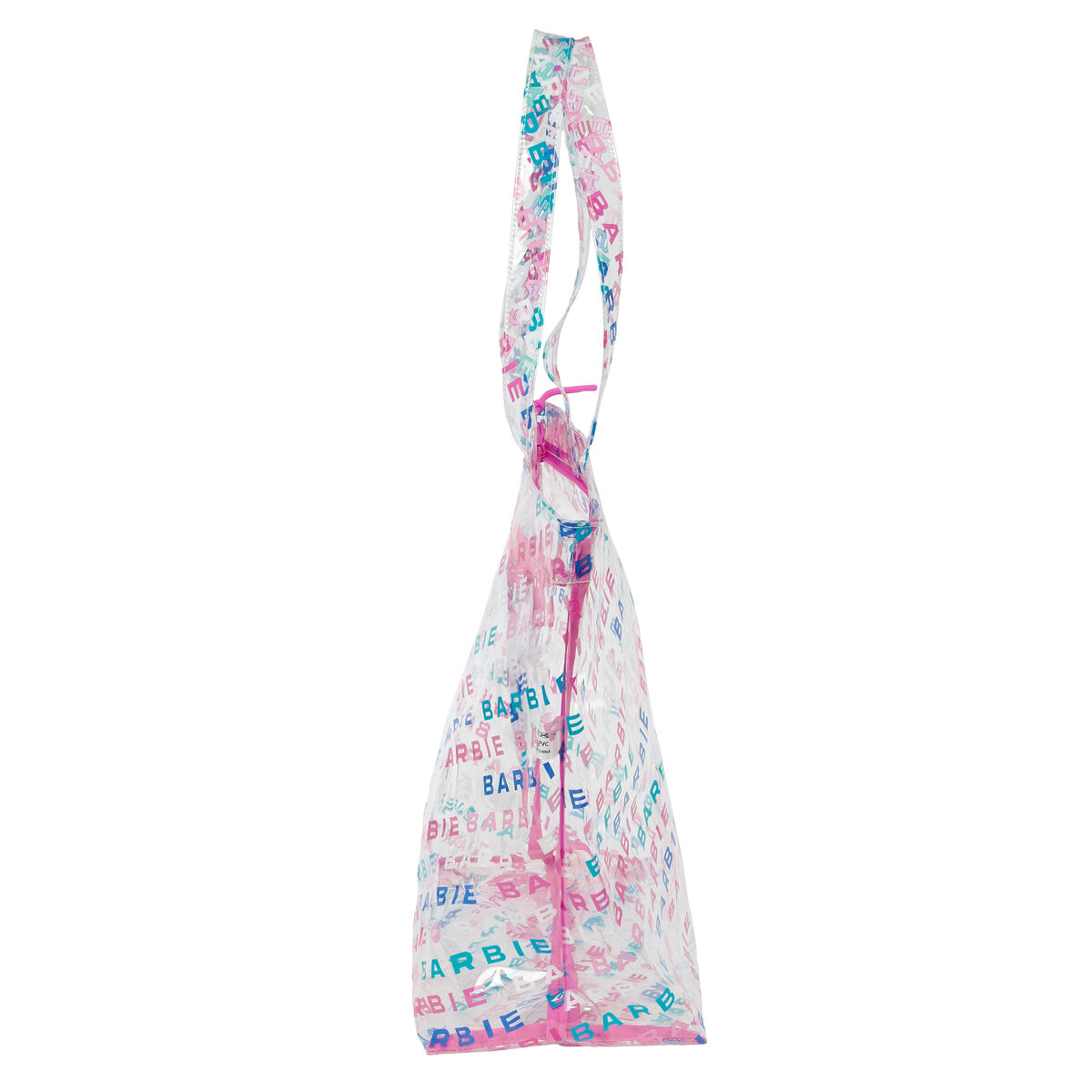Damväska Barbie Logomania Transparent Ljusrosa 54 x 35 x 17 cm - 3
