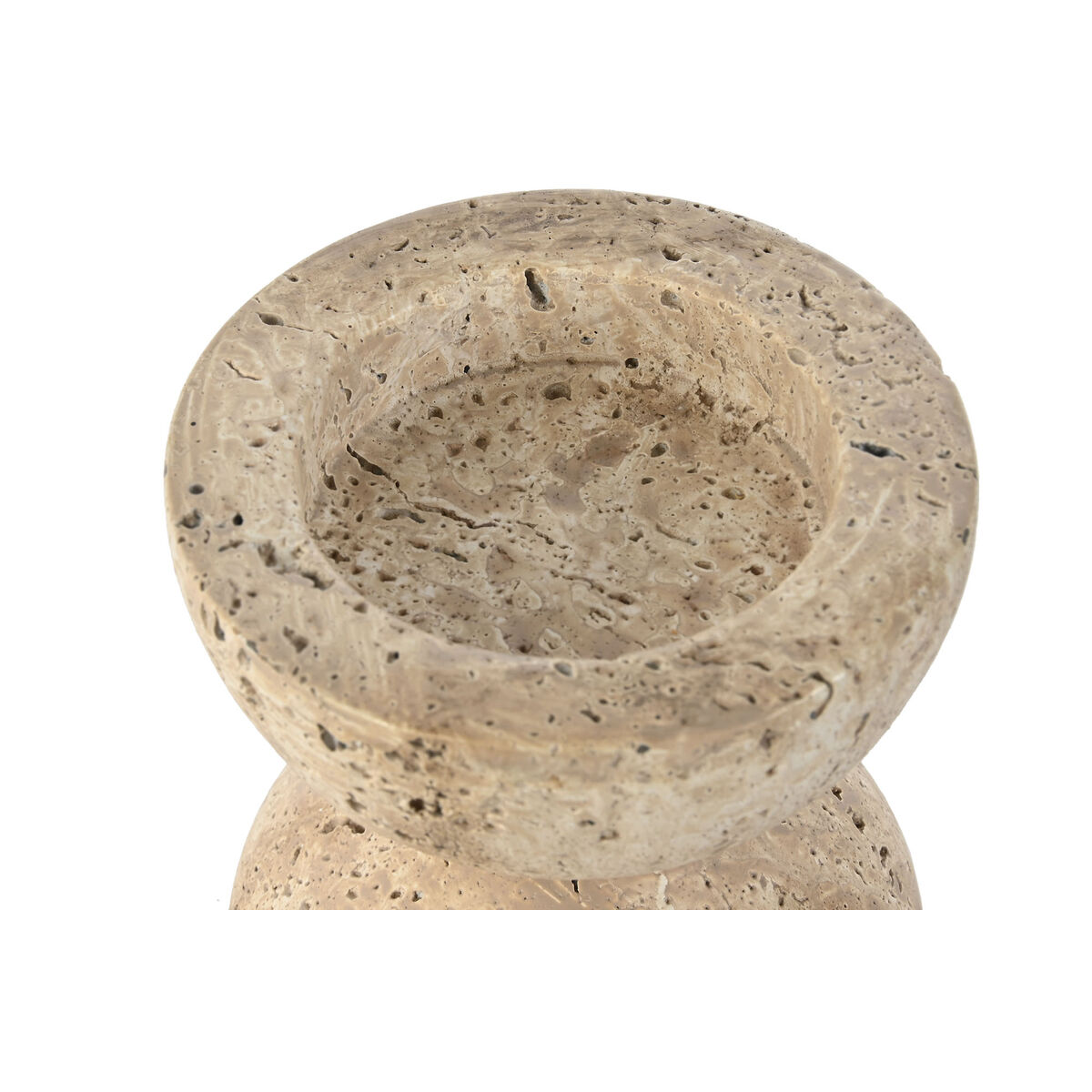 Ljusstakar Home ESPRIT Beige Magnesium 12 x 12 x 12,7 cm - 2