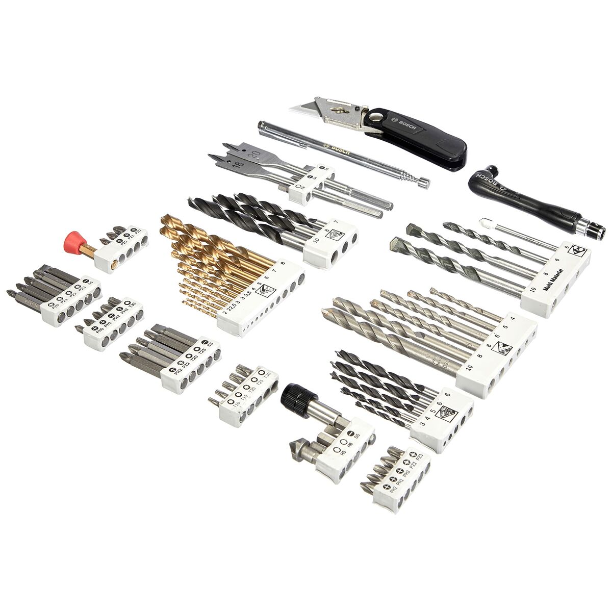 Spolset BOSCH 2608P00234 76 Delar Rostfritt stål Transportfodral - 9