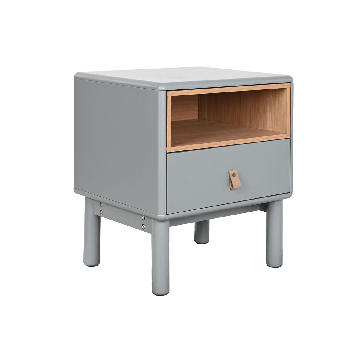 Nattduksbord Home ESPRIT Blå Grå Naturell Trä MDF 48 x 40 x 55 cm - 9