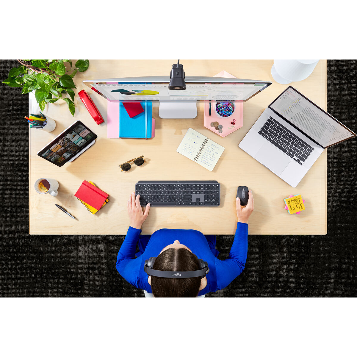 Tangentbord Logitech MX KEYS Grafit Qwerty Spanska - 8