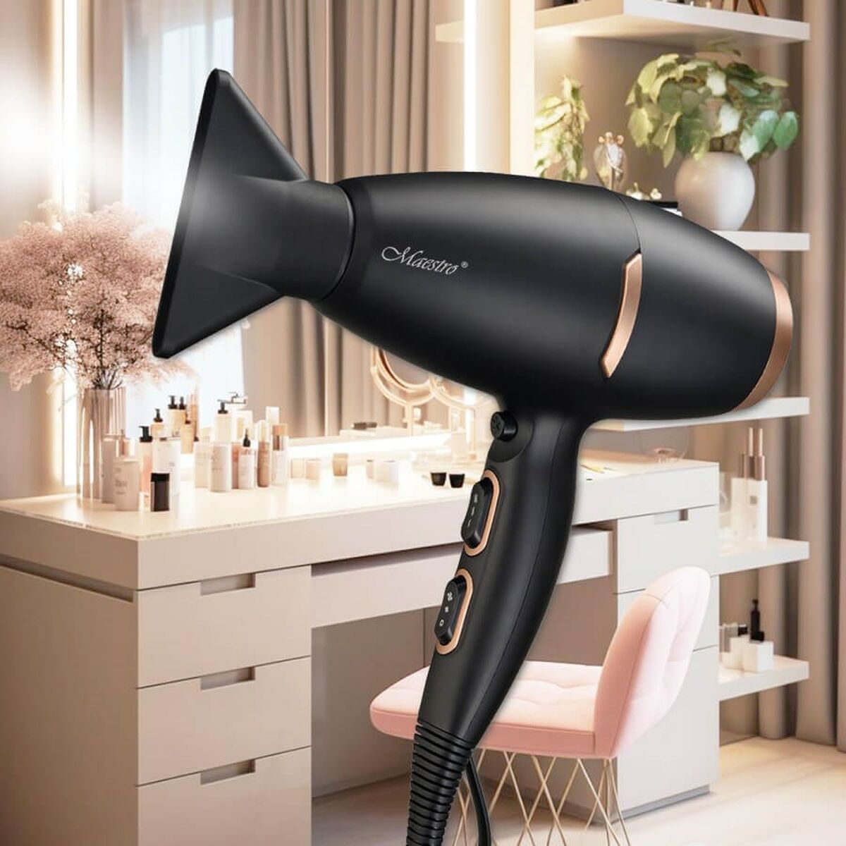 Hårtork Feel Maestro MR-218 Svart Guld 2100 W - 2