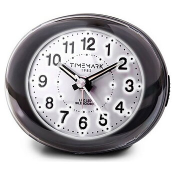 Analog Väckarklocka Timemark Svart LED Ljus Tyst Snooze Nattläge 9 x 9 x 5,5 cm (9 x 9 x 5,5 cm)