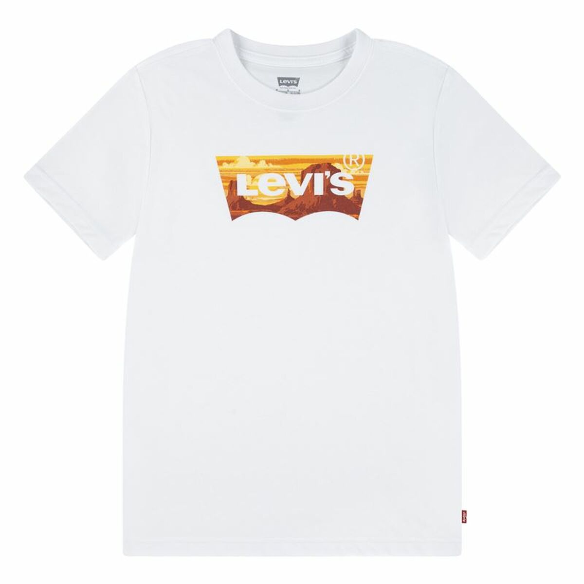 Barn T-shirt med kortärm Levi's Lvb Golden Glow Batwing Vit