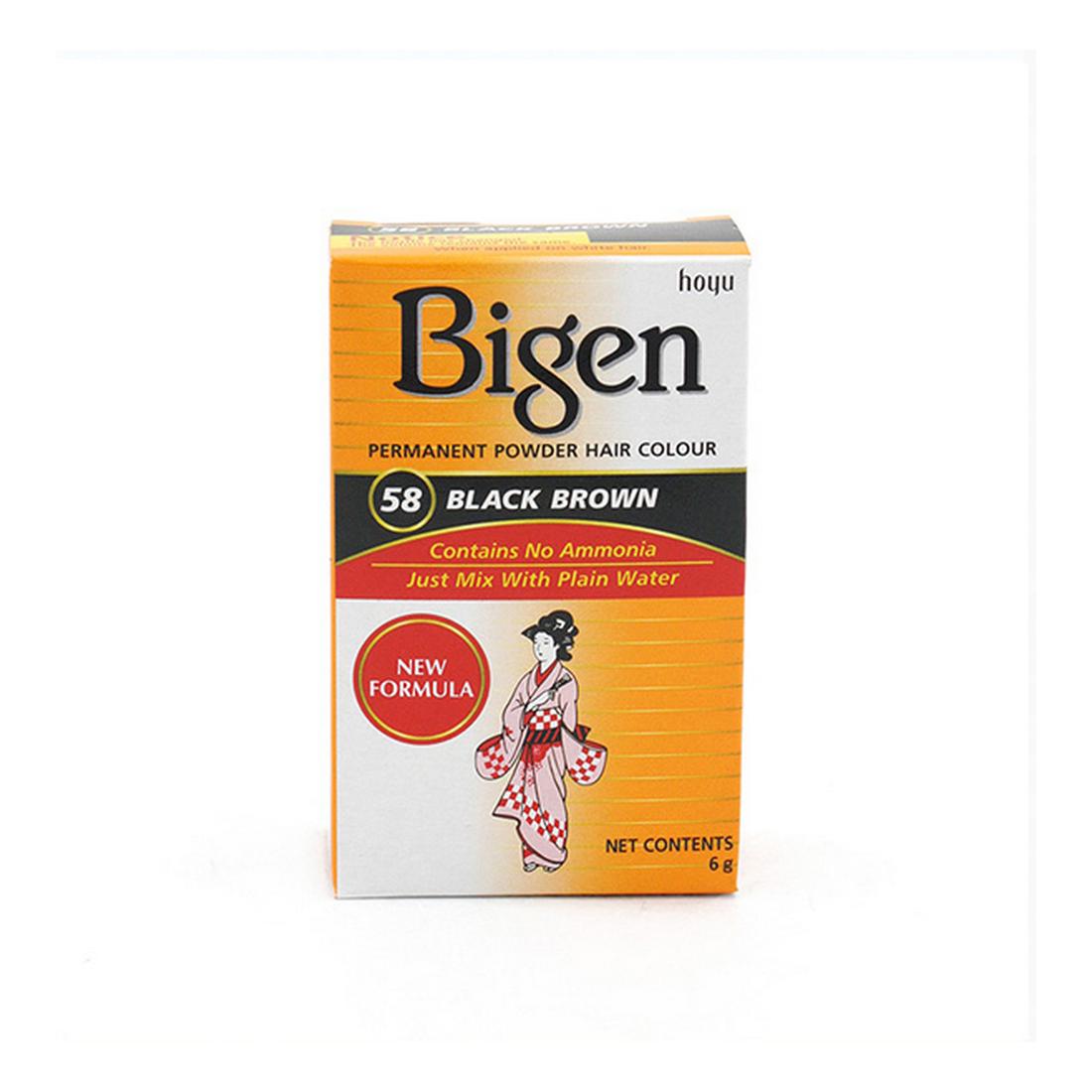 Permanent färg Bigen 58 Black Nº58 Black Brown (6 gr) - 2