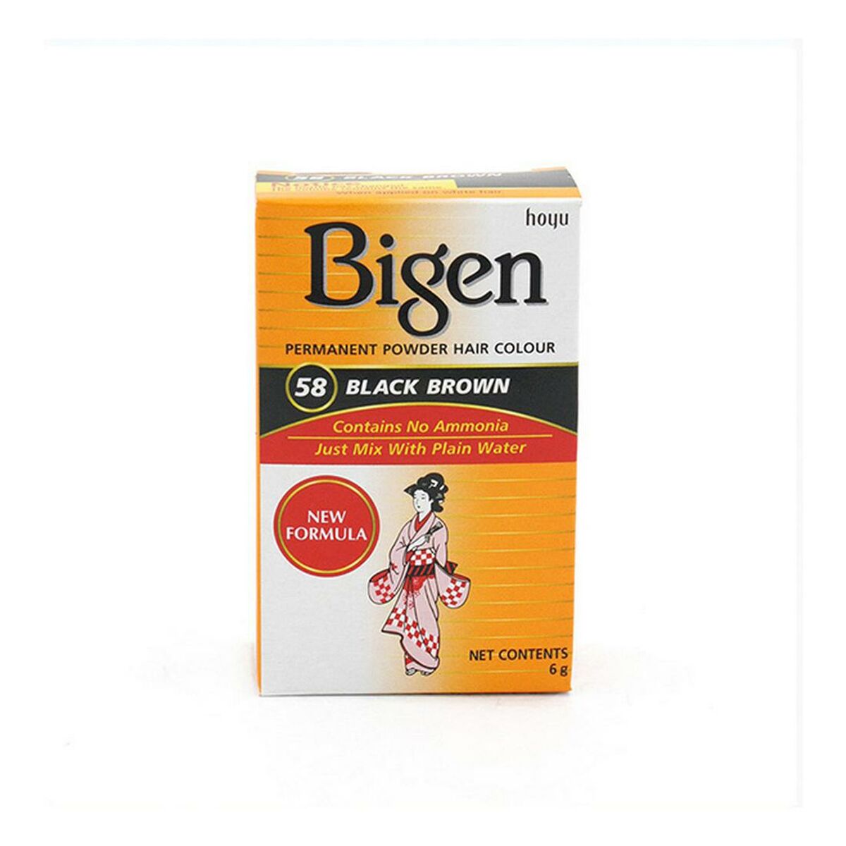 Permanent färg Bigen 58 Black Nº58 Black Brown (6 gr) - 3