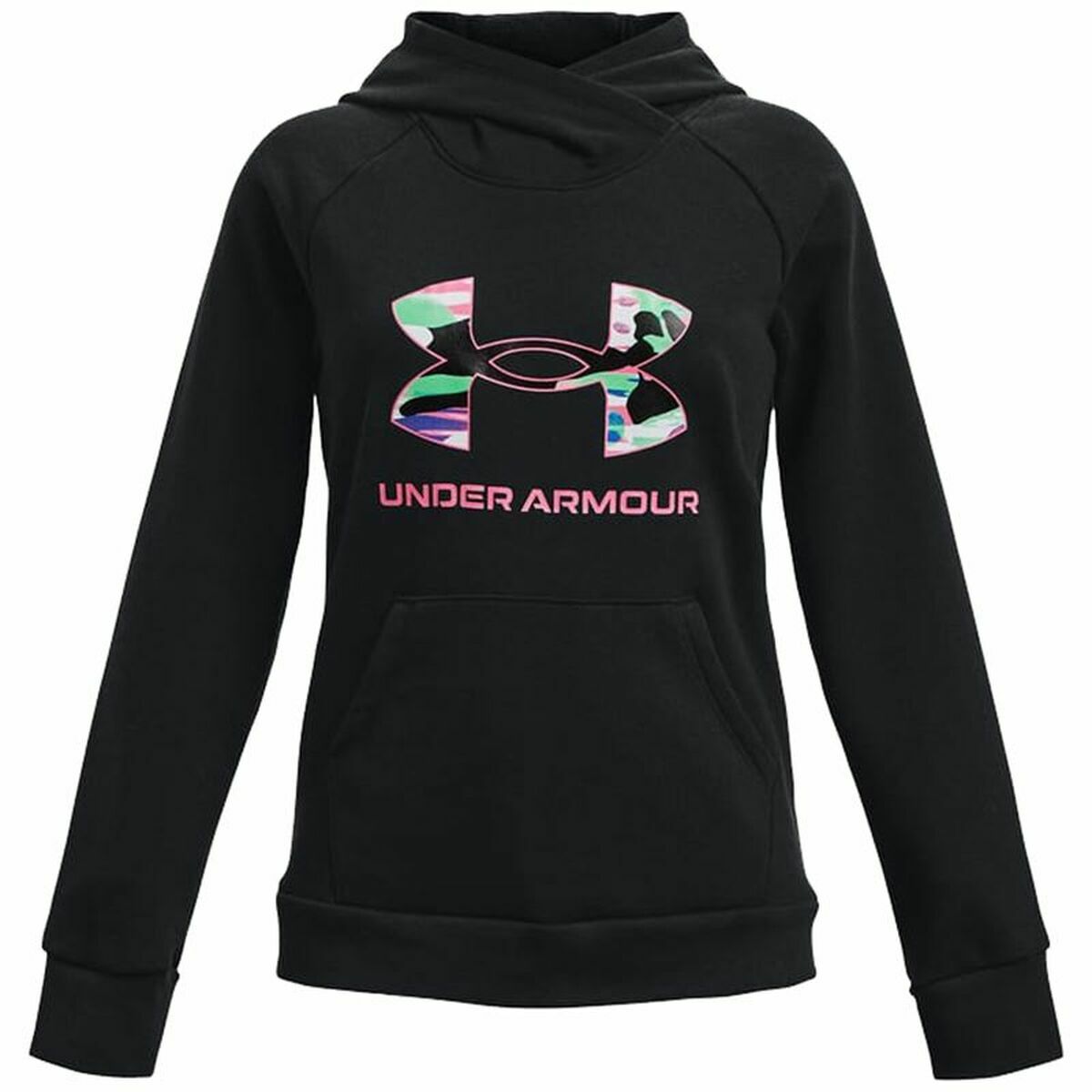 Luvtröja, Flickor Under Armour Rival Big Logo Svart - 4
