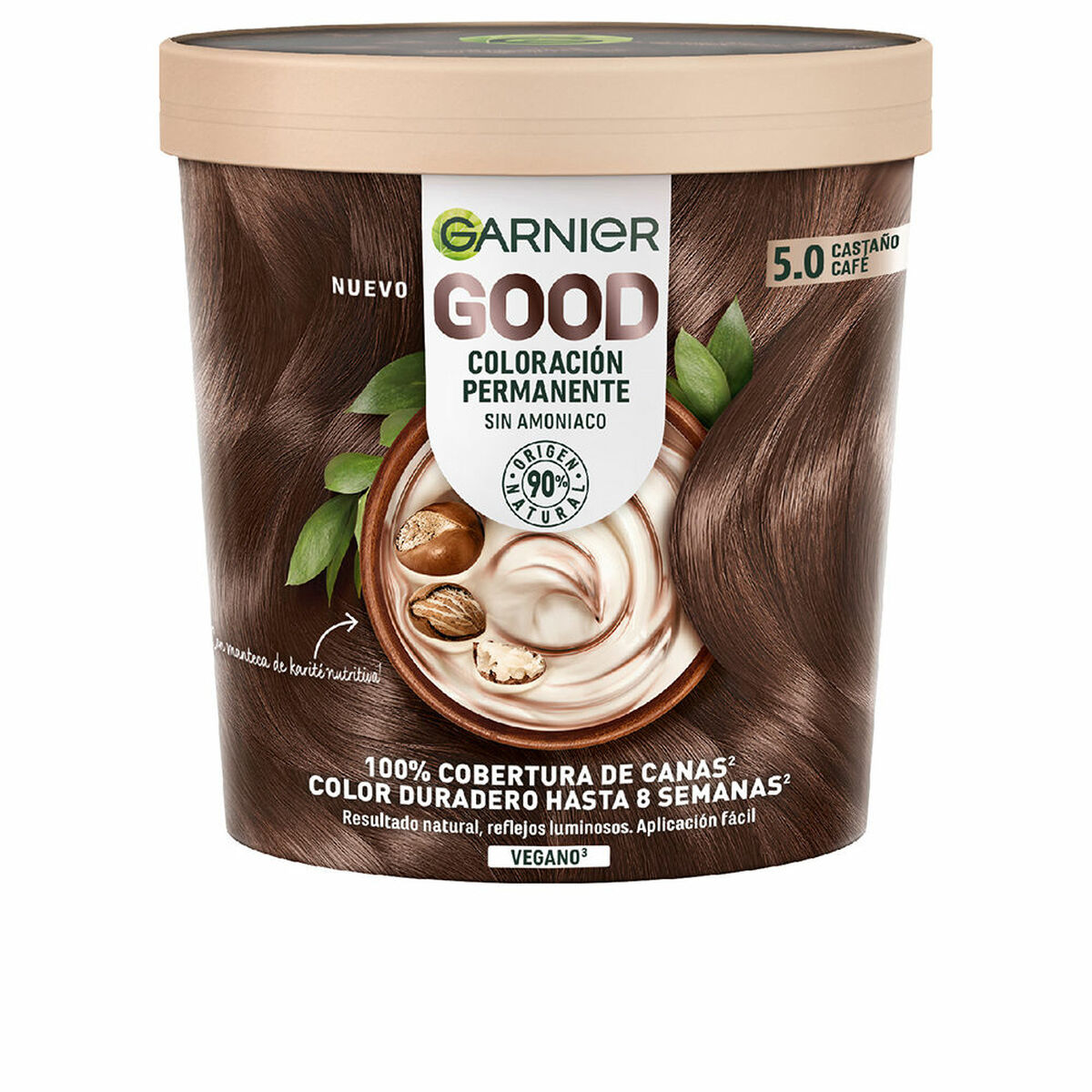 Permanent färg Garnier Good Café Kastanjebrun Nº 5.0 Nº 5.0 Castano Cafe 217 ml (1 antal) - 2