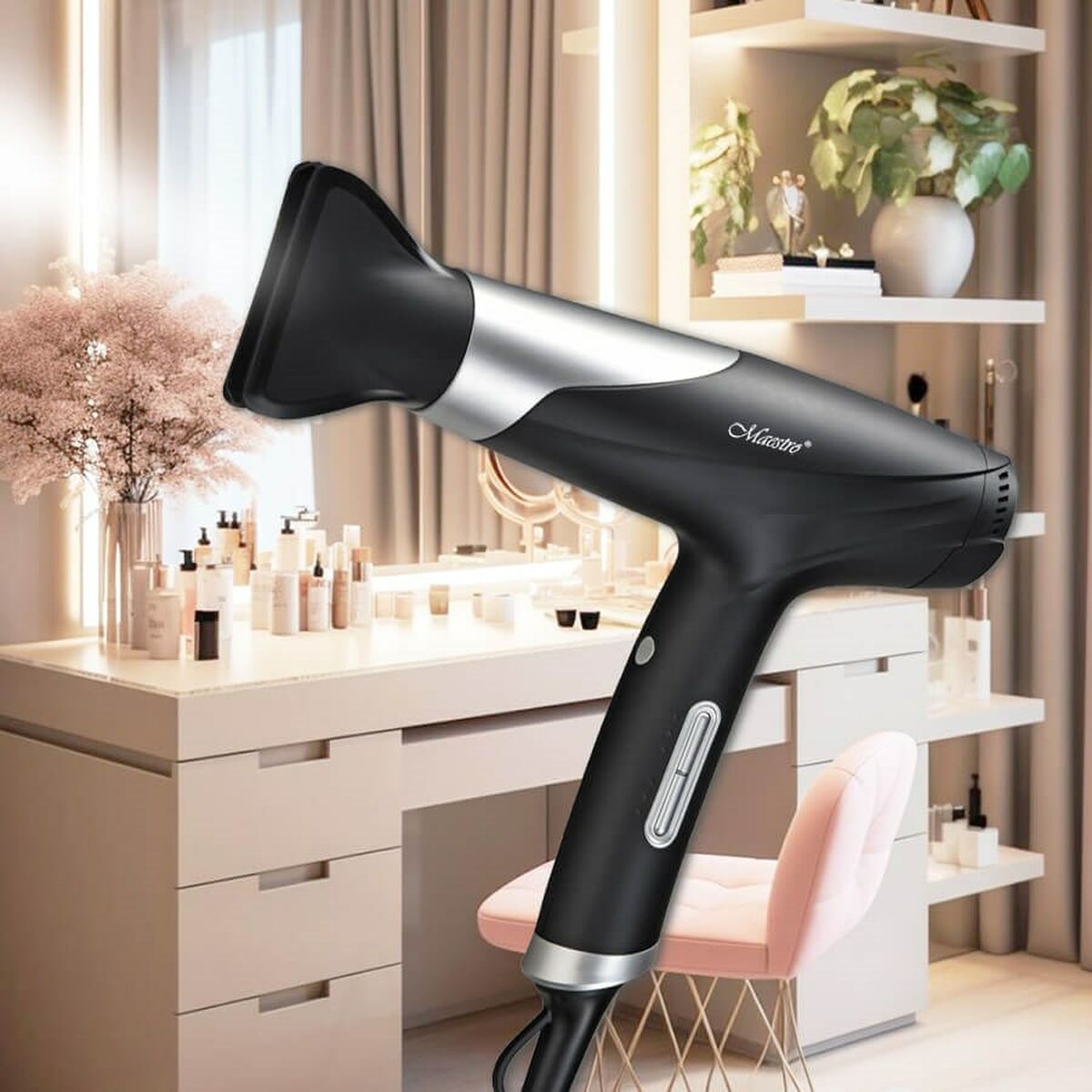 Hårtork Feel Maestro MR-231 Svart Silvrig 1800 W - 2