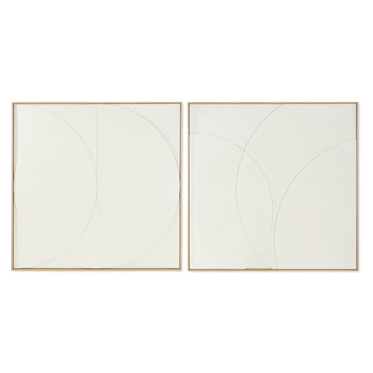 Tavla Home ESPRIT Vit Modern Skandinavisk 100 x 4 x 100 cm (2 antal)