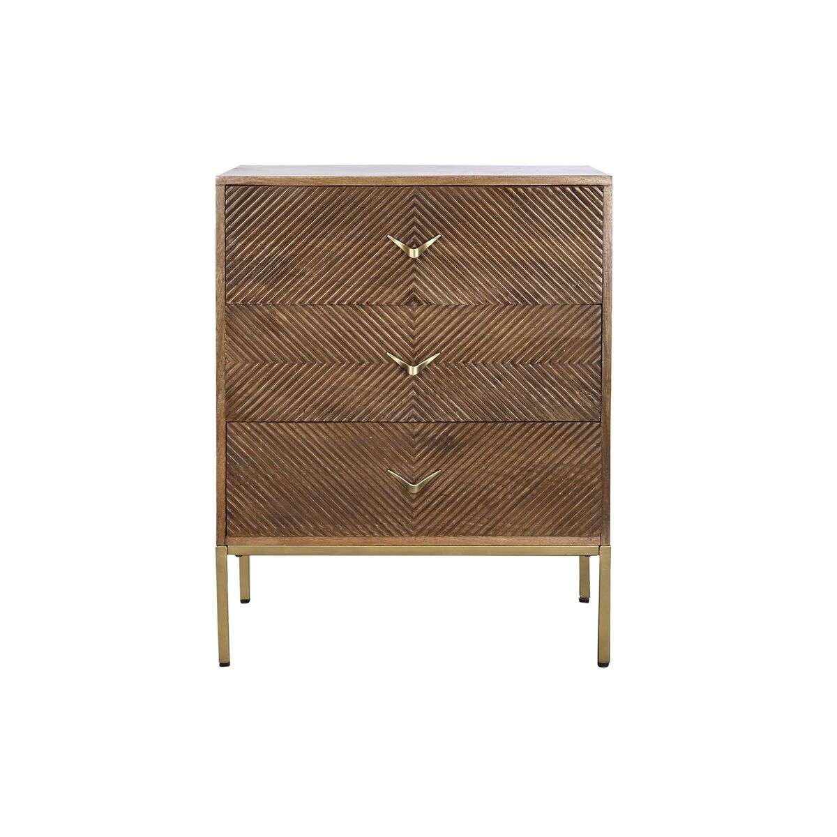 Kommod DKD Home Decor Metall Mangoträ (70 x 40 x 90 cm) - 3