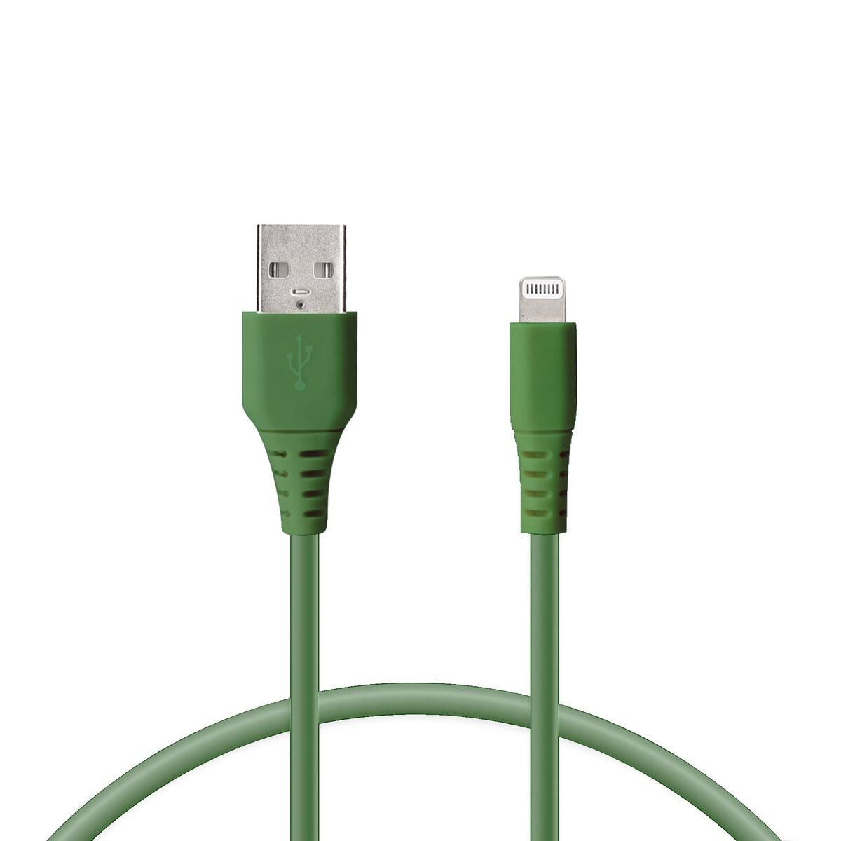 Data-/laddningskabel med USB KSIX Grön 1 m - 2