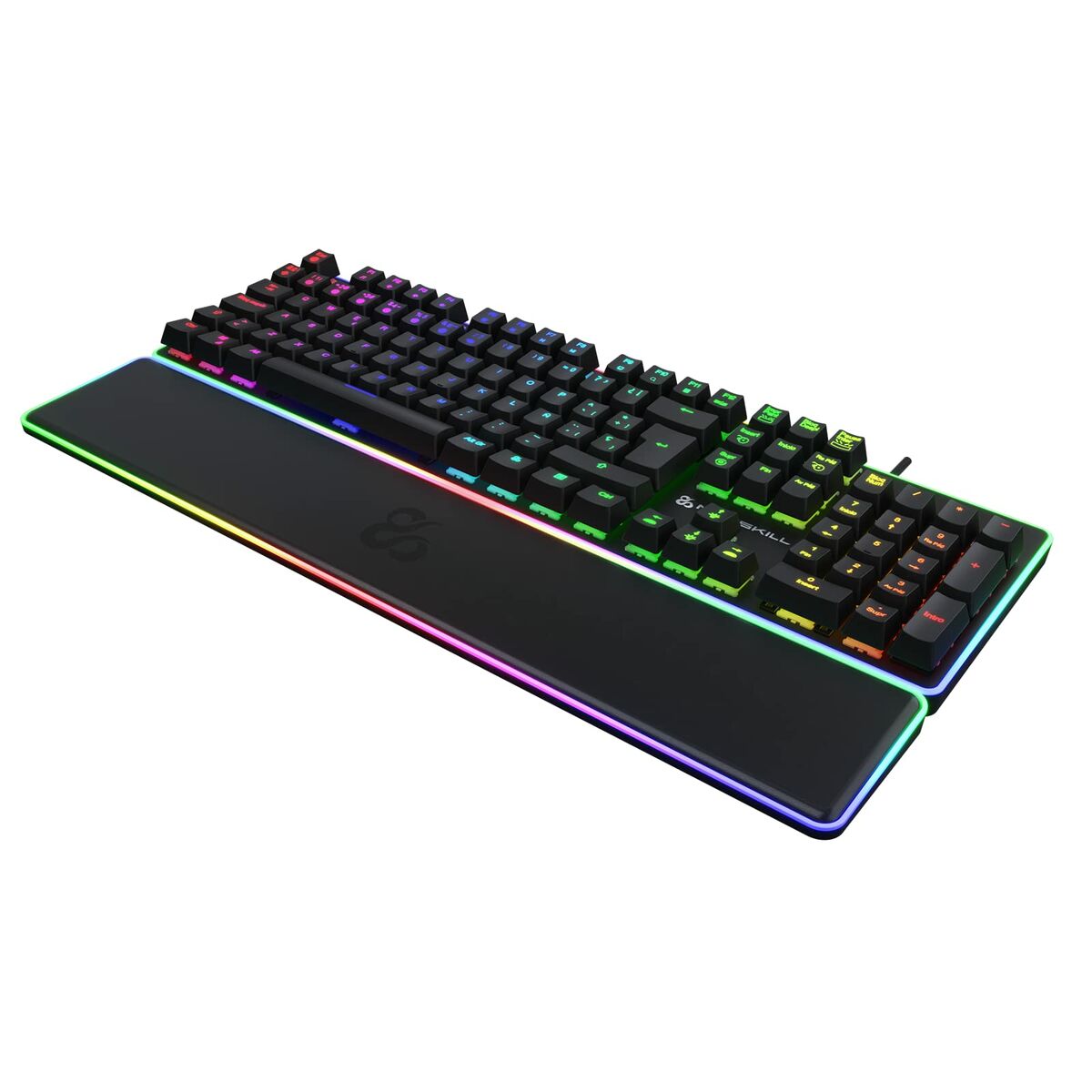 Gaming Tangentbord/ OR: Speltangentbord Newskill Gungnyr Pro Svart LED RGB Qwerty Spanska - 5
