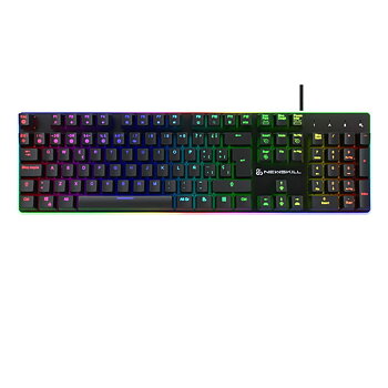 Gaming Tangentbord/ OR: Speltangentbord Newskill Gungnyr Pro Svart LED RGB Qwerty Spanska
