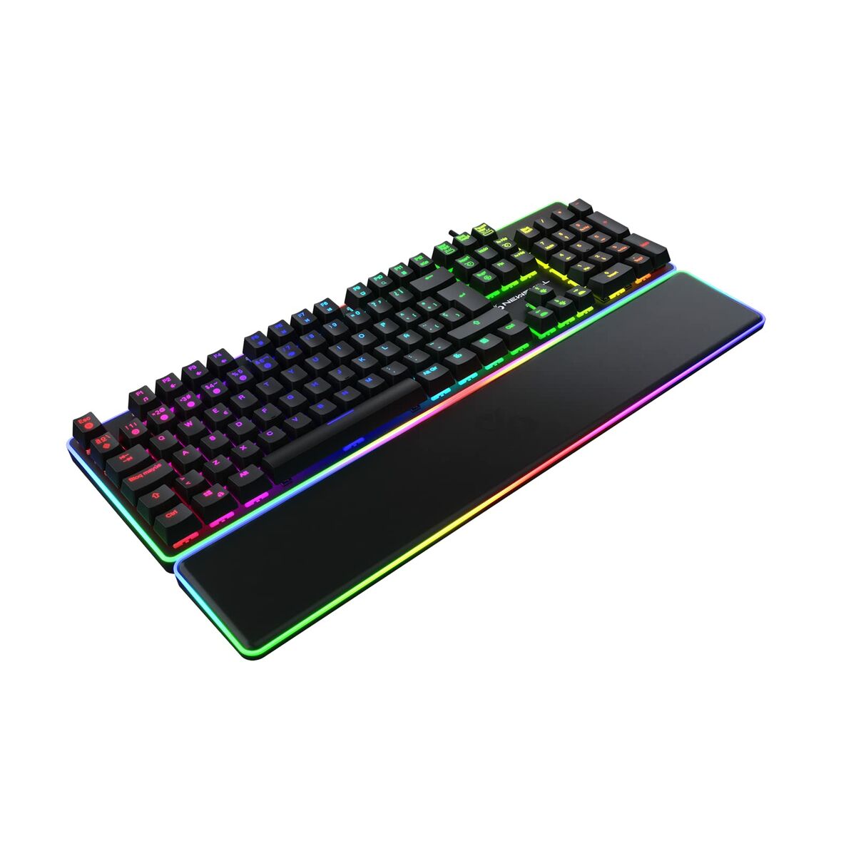 Gaming Tangentbord/ OR: Speltangentbord Newskill Gungnyr Pro Svart LED RGB Qwerty Spanska - 6