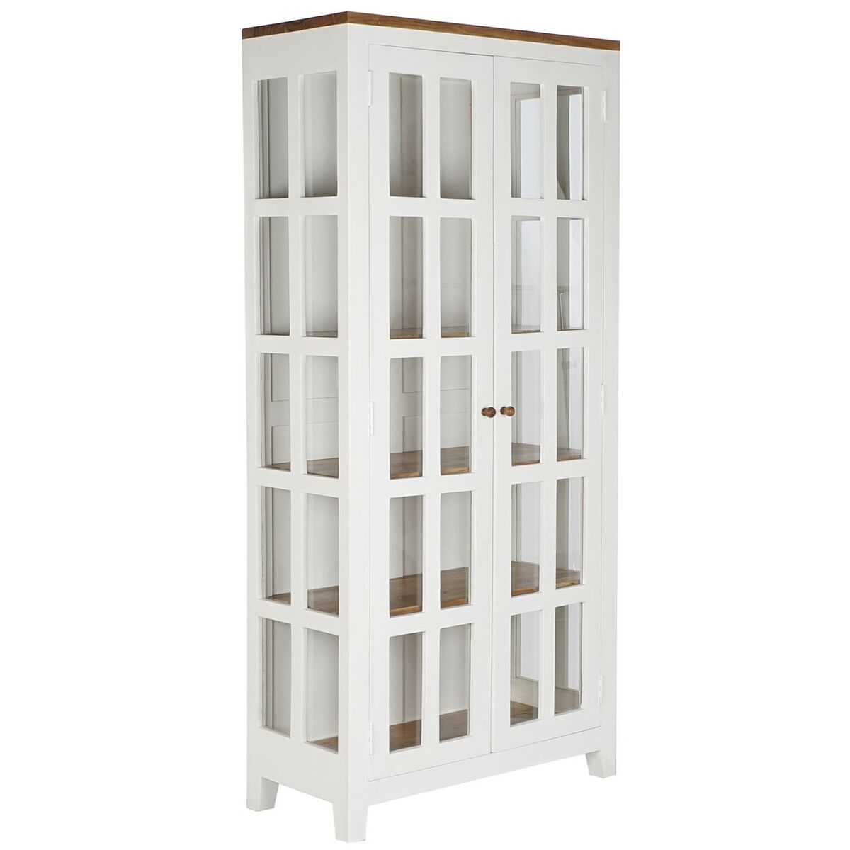 Visningsställ DKD Home Decor Glas Akaciaträ Mangoträ 90 x 40 x 190 cm