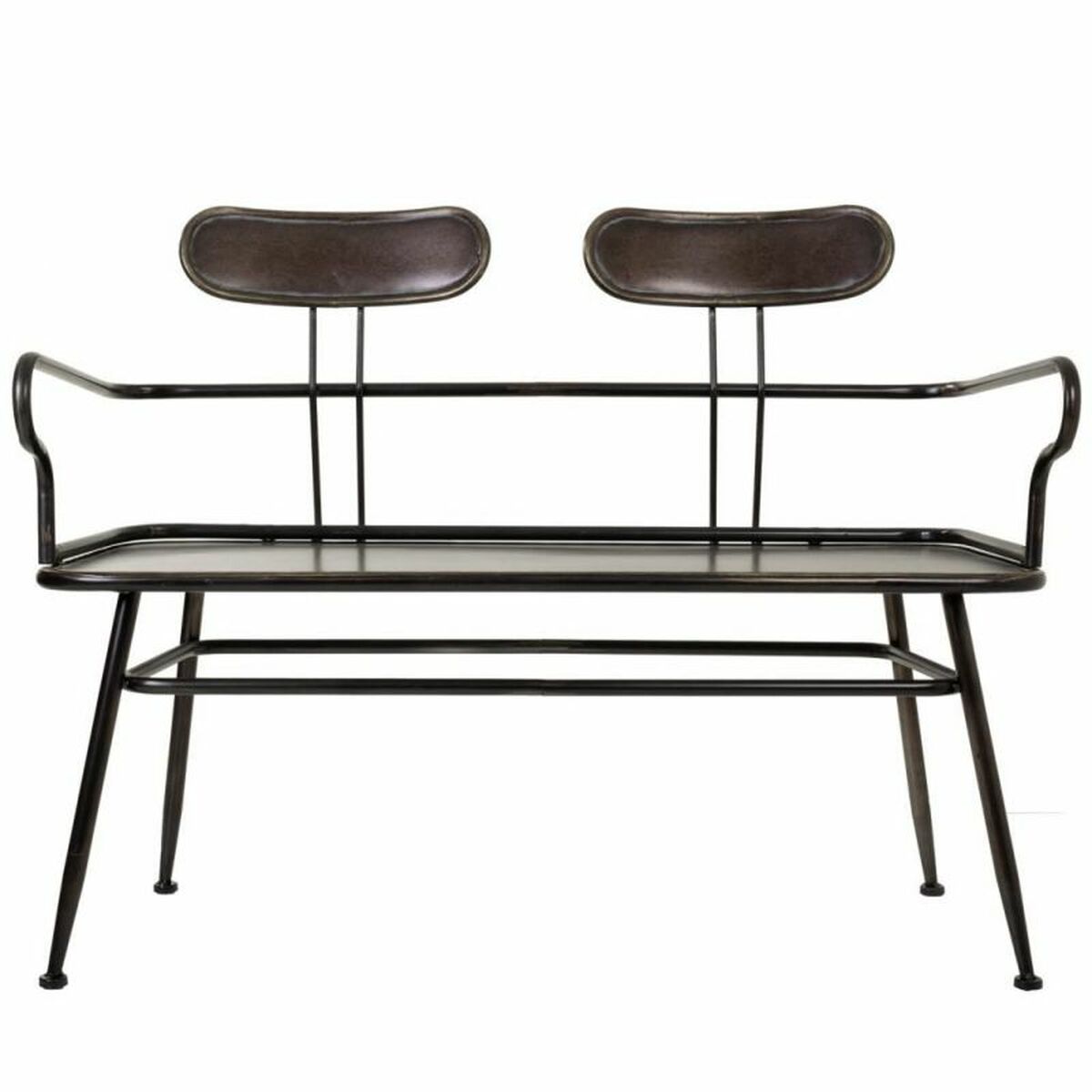Bänk Alexandra House Living Brun Metall 53 x 88 x 122 cm - 4
