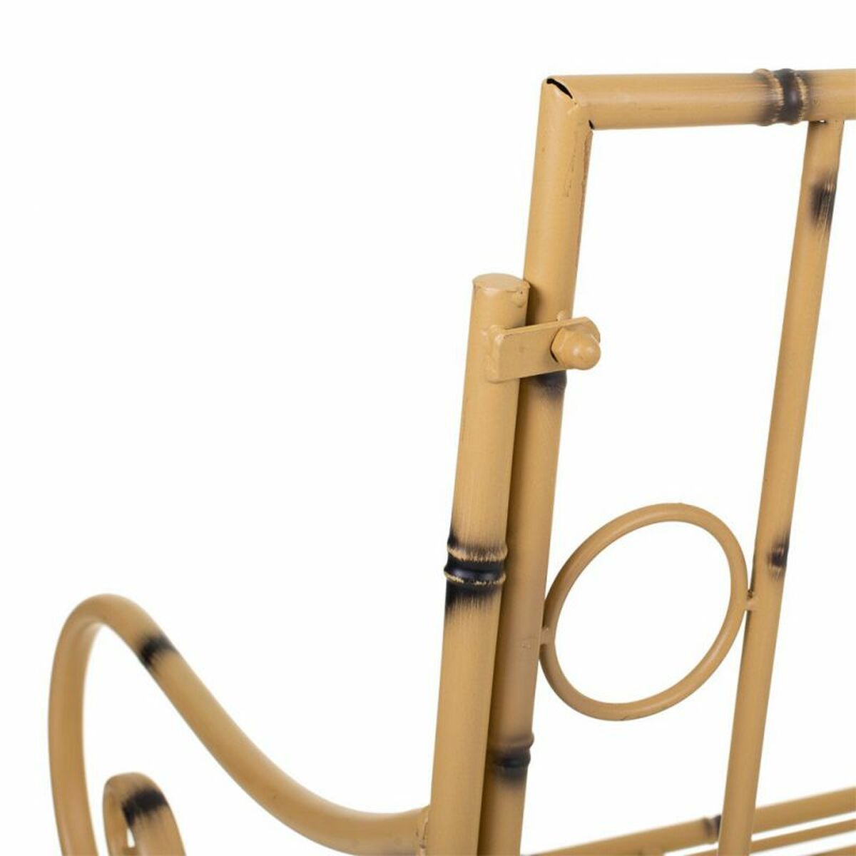 Bänk Alexandra House Living Gul Metall 50 x 92 x 126 cm - 6