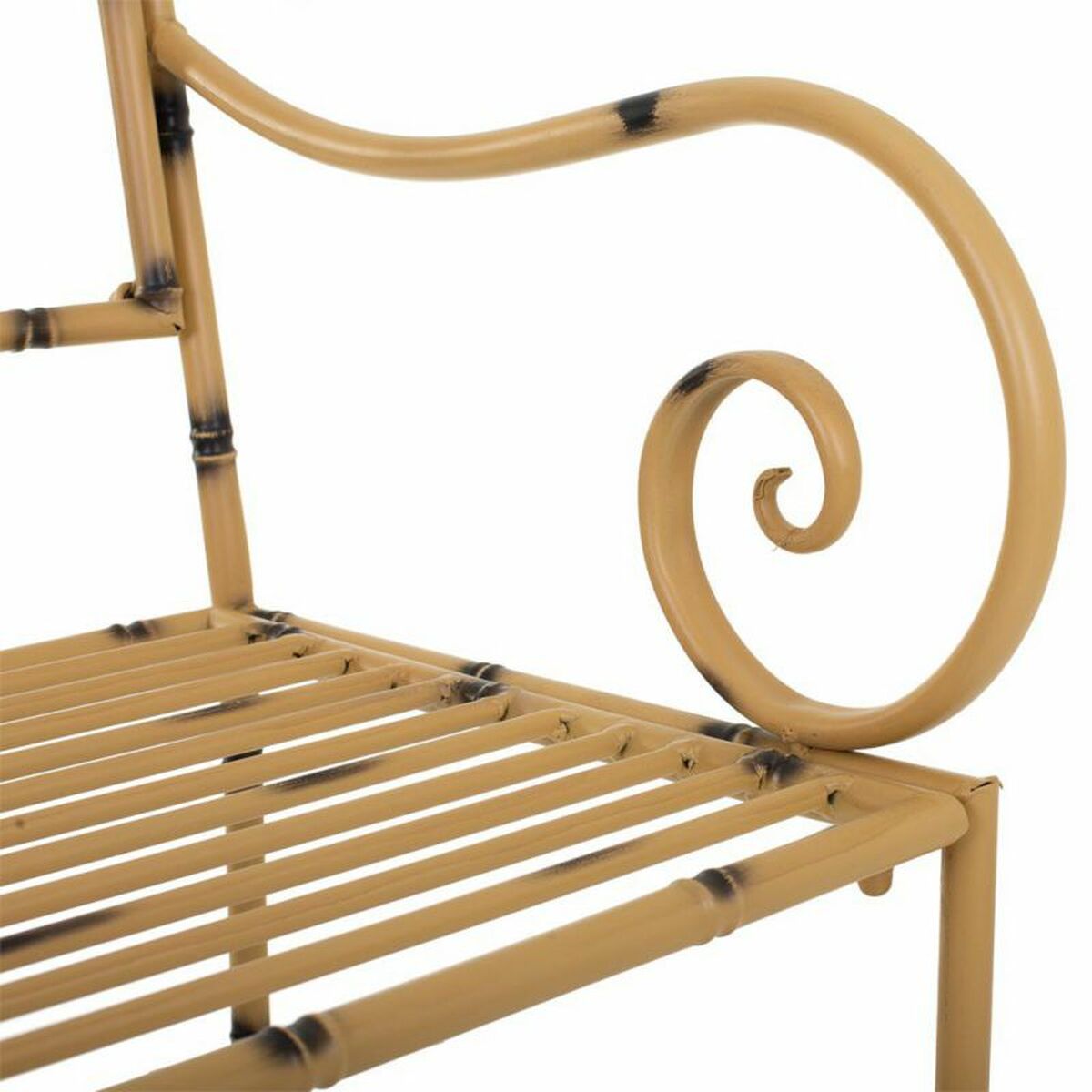 Bänk Alexandra House Living Gul Metall 50 x 92 x 126 cm - 8